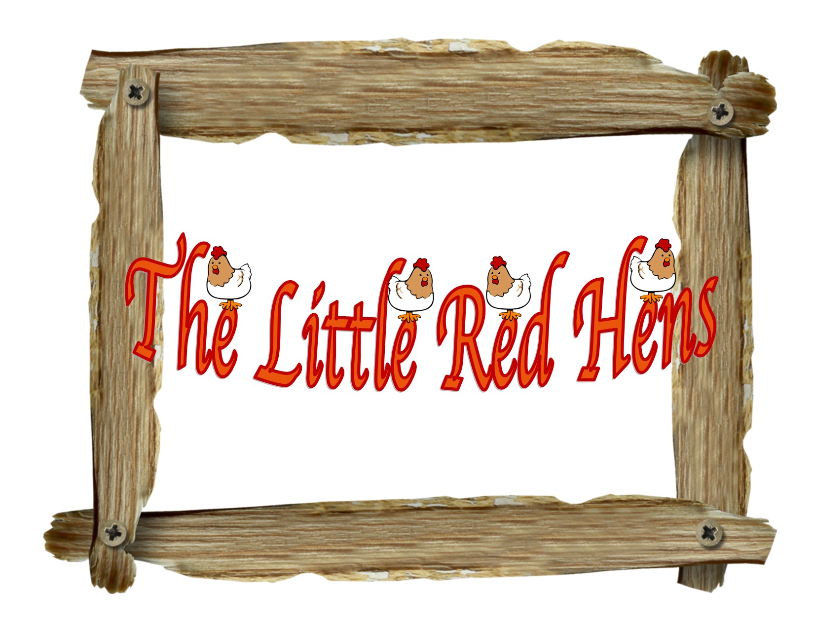 logo text the little red hens